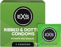 EXS Condoms nervurés et perlés 3 préservatifs