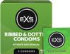 EXS Condoms nervurés et perlés 3 préservatifs