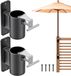 TRANKIELO® - Pince de fixation pour parasol de terrasse pour poteaux 1-2 pouces – Gain de place, stable et résistant à la rouille