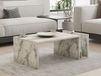 MEMORY Table basse 87 cm marbre blanc