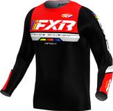 FXR Apex Motorcross trui - Zwart/rood/wit - Maat XL