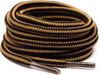 Merkloos / Sans marque SJIZLL® Ronde Veters 120CM - Donker Geel Zwart - 100% Polyester