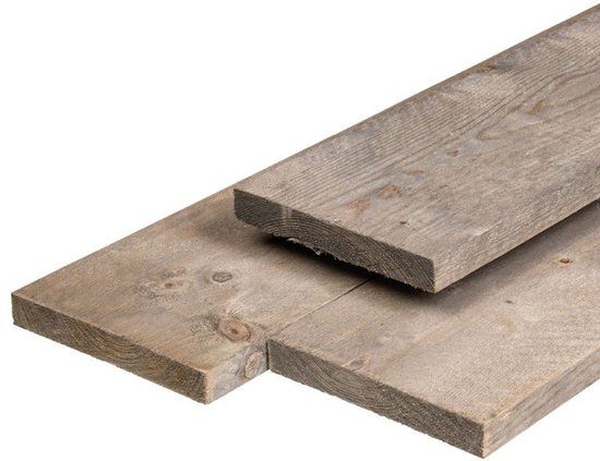 Merkloos Tuindeco Steigerplank Midden-Europees zilvergrijs vuren 2,9x19,0x500 cm