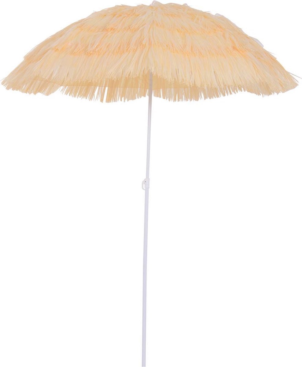 GardenGoodz® Luxe strand parasol - Knikbaar - Zonnescherm - Strandparasol - UV Werend - Ø160 CM - Hawaiiaanse