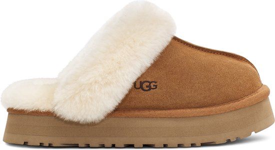UGG W Disquette Dames Sloffen - Chestnut - Maat 41