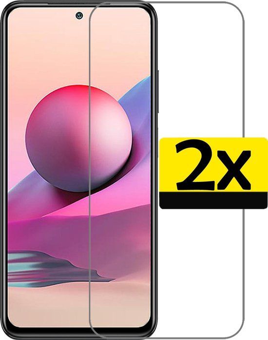 Screenprotector voor Xiaomi Redmi Note 10 4G - 2 stuks - Beschermglas