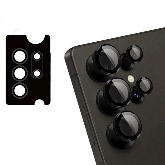 imoshion Camera Lens Protector - Geschikt voor Samsung Galaxy S25 Ultra - 2 Pack - Zwart
