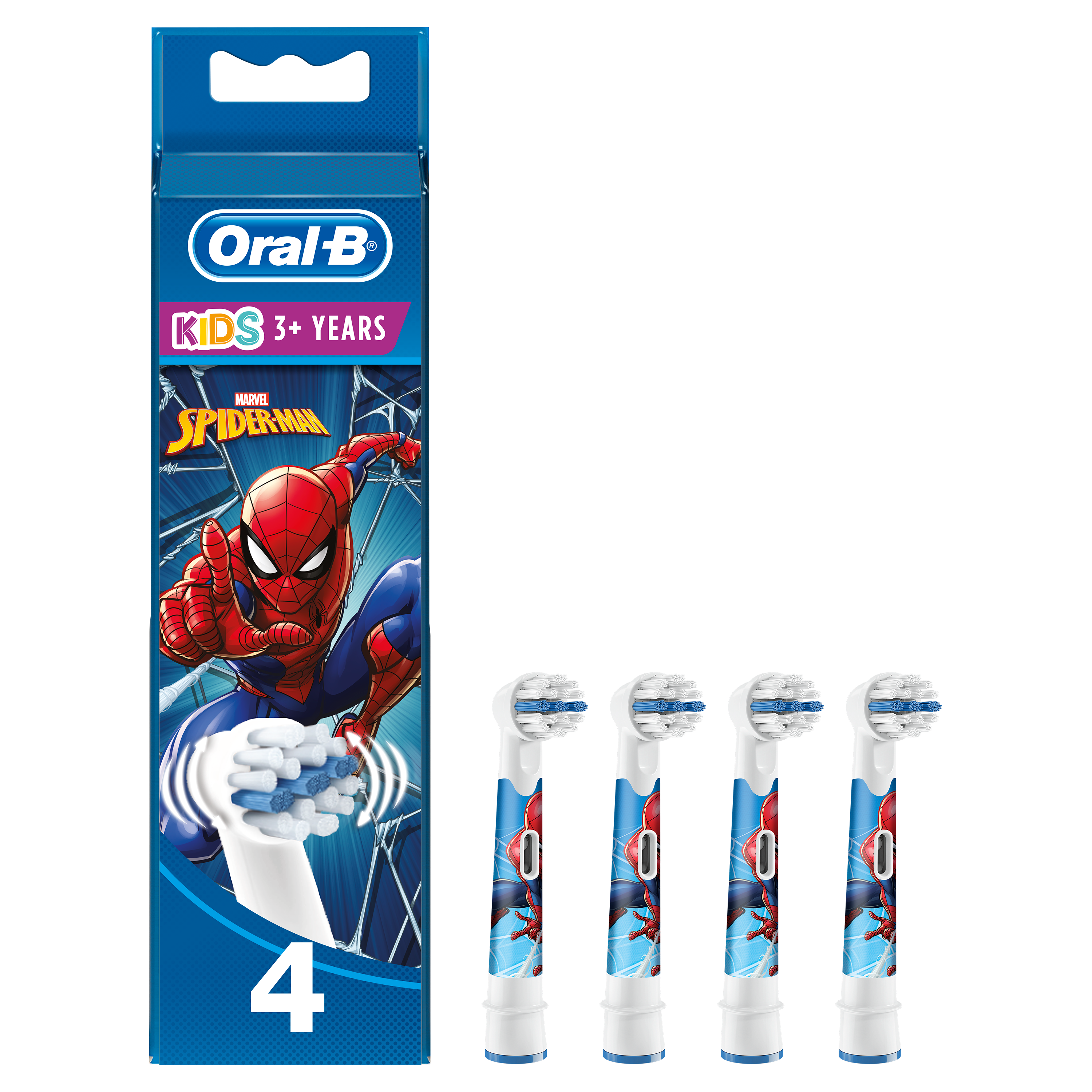 Oral-B Kids Opzetborstels Met Marvel Spider-Man-figuren - 4 Stuks