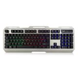 Ewent Play Gamen toetsenbord USB QWERTZ Duits Zwart, Zilver