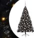vidaXL - Kunststof - Voorverlichte - Kerstboom - met - 300 - LED - Zwart - 180 - cm - PVC