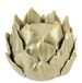 Kandelaar 'artisjok' van keramiek voor stompkaars kandelaar decoratie goud voor adventskrans krans tafeldecoratie kegels waterlelie lotus ornament decoratief object cadeau 11 cm