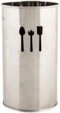 Item International Keukengerei houder - RVS metaal - rond - 18 cm