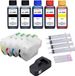 Brother Cartouches d'encre rechargeables, comme LC-3217, LC-3219, noir, cyan, magenta, jaune, avec puces réinitialisables + réinitialiseur de puce + 500 ml d'encre de recharge pour Brother MFC-J5330, MFC-J5335, MFC-J5730, MFC-J5830, MFC-J5930, MFC-J6530, MFC-J6535, MFC-J6730, MFC-J6930, MFC-