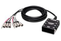 Hosa SH-6X2-30 30ft 6x XLR verzendt en 2x 1/4" TRS naar dezelfde retouren Pro-Conex Little Bro Sub Snake kabel