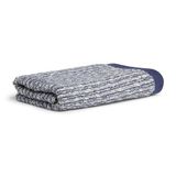 Möve Brooklyn Pinstripe douchehanddoek, 80 x 150 cm, Nature/Deep Sea