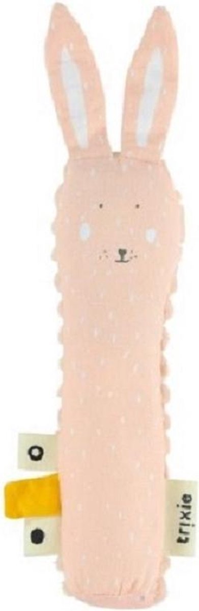 TRIXIE knijprammelaar Mrs. Rabbit junior 16 x 5,5 cm katoen roze