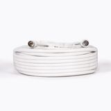 TV-kabel, 15 m, wit, storingsbescherming, milieuvriendelijke pvc-afdekking, stabiel en helder signaal, compatibel met de Europese norm