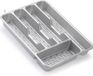 Plasticforte Bestekbak - zilverkleurig - 5-vaks - 24 x 34 x 4 cm - bestekhouder