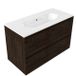 Saniclass Holz Pure Badkamermeubelset - 100x45x73.9cm - Mat Eiken Charcoal