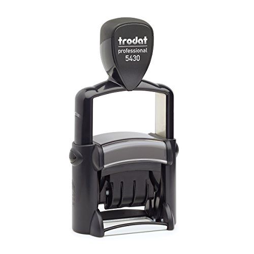 Trodat Professional datumstempel 5430/L, INGOGEN - BEZAHLT - GEBUCHT, blauw-rood