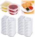 Non-branded 20 Pieces Snack Box - Reusable - With Two Compartments and Lid - Portable - For Snacks, Sauces, Camping, Children and Home