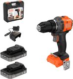 BLACK+DECKER 18V Brushless Schroefboormachine in koffer (met 2x2.5Ah accu en lader) - BLD782E2K-QW