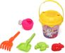 Atosa Set de jouets de plage/bac à sable - seau/pelles avec moules - plastique - licorne