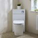 Hudson Reed Cluo-Alswear Cuvette WC d'angle à poser avec meuble - Blanc - Pack complet