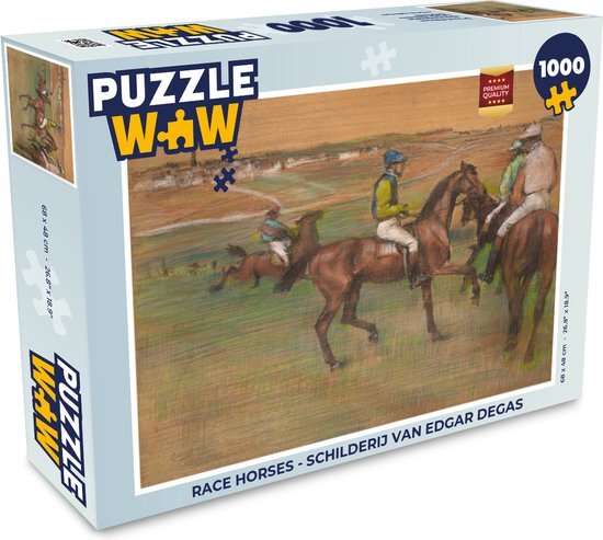 MuchoWow Puzzel Race Horses - Schilderij van Edgar Degas - Legpuzzel - Puzzel 1000 stukjes volwassenen - Sinterklaas cadeautjes - Sinterklaas voor grote kinderen