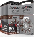 Rayovac Extra Advanced 312 Hoorbatterijen PR41 Bruin – 80 Stuks