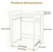 StarTech Wit Regal voor wasmachine en droger - 105 cm - Hoogte verstelbaar - Metalen frame - Voor zelfmontage - Ruimtebesparend