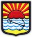 Patchion: Wapen van de stad Miedzyzdroje (klein) - Met strijkkleeflaag - Geborduurd embleem/badge