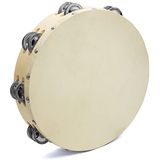 TIGER TAM98-08 Tambourijn met natuurlijke vacht - 8 inch - dubbele rij