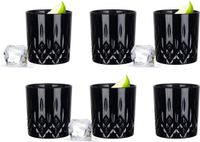 Glasmark Whiskyglazen, Set van 6, Zwart, 280 ml