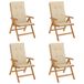vidaXL Tuinstoel Terras Gecapitonneerde zitting Polyester Beige