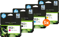 HP 953XL Cartridges 4-Kleuren pack (3 stuks)