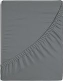 Dreamers Den Egyptisch Percale Katoen Topper Hoeslaken Donker Grijs 140x200 cm
