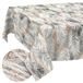 ANRO Tafelkleed Afwasbaar Bladeren Grijs-Beige Rechthoekig 140 x 100 cm