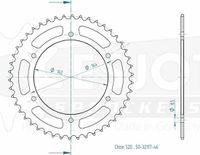 Esjot Couronne de transmission Esjot pour moto Hyosung 250 GT Comet 2009 46 dents pas 520