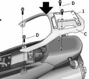 Shad Support de top-case pour moto Kawasaki KLV 1000 (05 à 07)