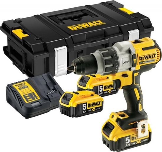 DeWalt DCD996P3K 18V Li-ion XR Accu Klopboor-/schroefmachine set (3x 5.0Ah) in TSTAK koffer - koolborstelloos