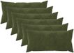 vidaXL Kussensloop 6 pcs Heerlen Groen 40 x 80 cm Microfiber Fleece