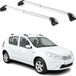 Omac Barres De Toit Transversales Certifiées Tüv Pour Dacia Sandero Stepway 2010-2026 – Verrouillables (4 Antivols) – Charge Max 100 Kg – Sangle Inox + Protection Caoutchouc Argent