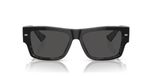 Dolce & Gabbana DG 4451 Lunettes de Soleil Homme Noir Carrées Gris 57mm