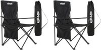 VirtuFit Opvouwbare Camping Stoel - Set van 2 - Zwart