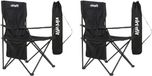 VirtuFit Opvouwbare Camping Stoel - Set van 2 - Zwart