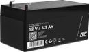 Green Cell 12V 3.3Ah (4.6mm) 3300mAh VRLA AGM accu