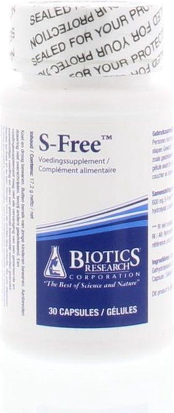 Biotics Research S-Free - 30 Capsules