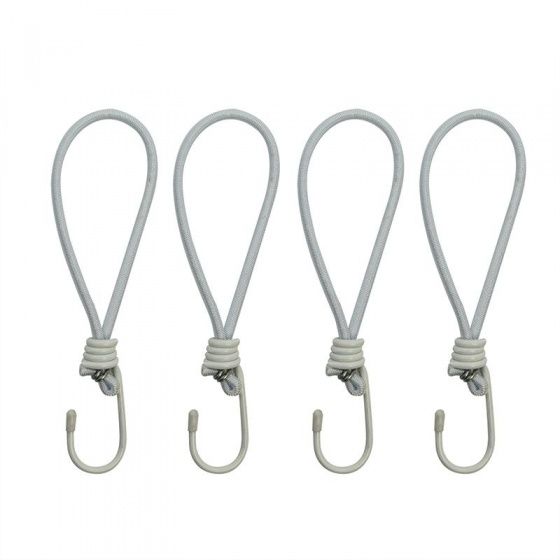 PRO Tentspanner elastisch wit met haak 4 stuks in blister