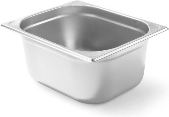 Hendi GN bak 1/2 - 150 mm rvs - Vierkant - Metaal - Met deksel